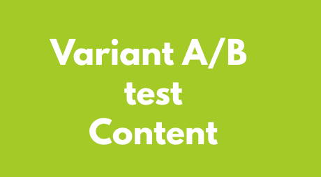 Variant A/B test content